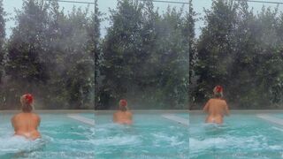 Corinna Kopf strips naked in the pool and gets leaked Onlyfans Video